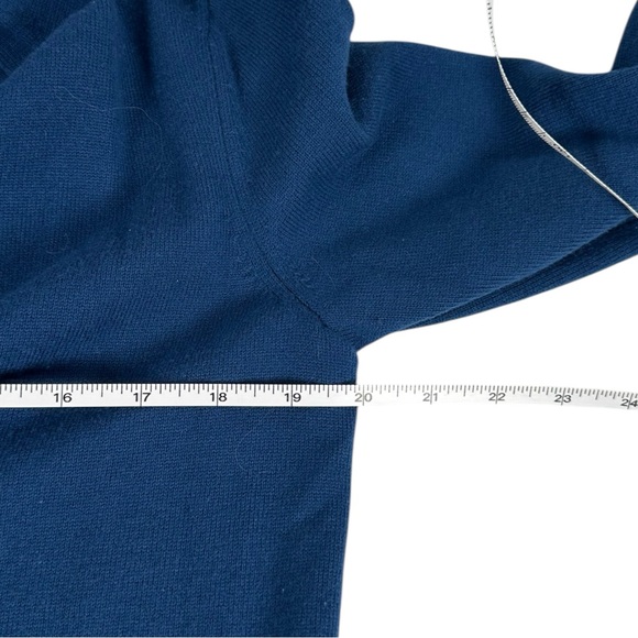 Lafayette 148 New York Royal Blue Wool Patch Pocket Cardigan Sweater Size Large - Picture 6 of 7